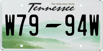 TN license plate W7994W