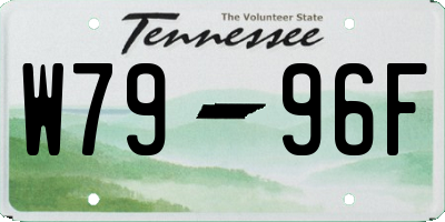 TN license plate W7996F