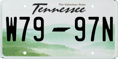 TN license plate W7997N