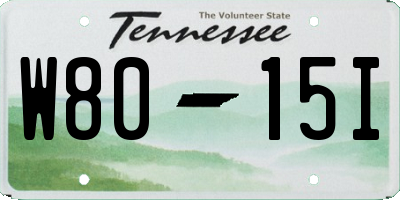 TN license plate W8015I