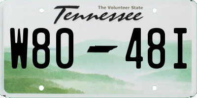 TN license plate W8048I