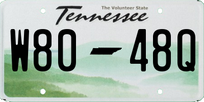 TN license plate W8048Q