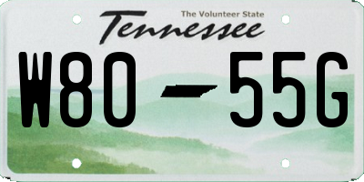 TN license plate W8055G