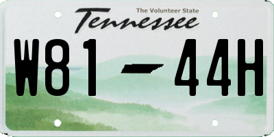 TN license plate W8144H