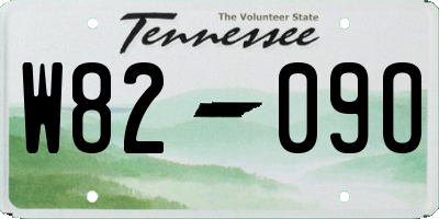 TN license plate W8209O