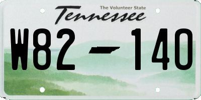 TN license plate W8214O