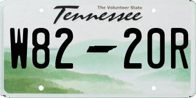 TN license plate W8220R