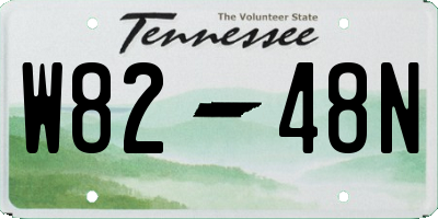 TN license plate W8248N