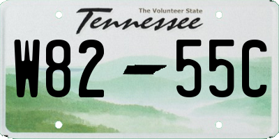 TN license plate W8255C