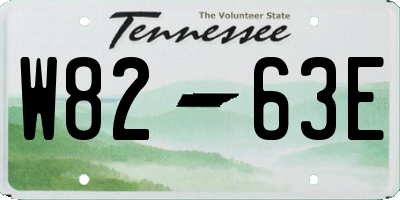 TN license plate W8263E