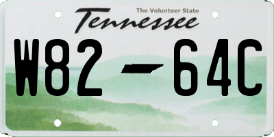 TN license plate W8264C
