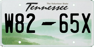 TN license plate W8265X