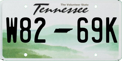 TN license plate W8269K