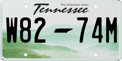 TN license plate W8274M