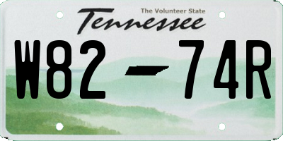 TN license plate W8274R