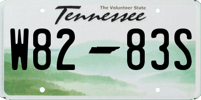 TN license plate W8283S