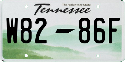 TN license plate W8286F
