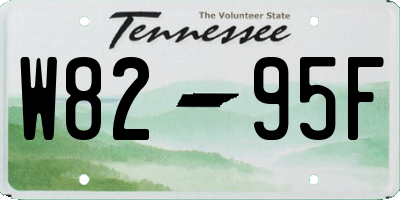 TN license plate W8295F