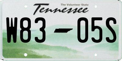 TN license plate W8305S