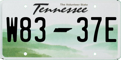TN license plate W8337E