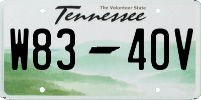 TN license plate W8340V