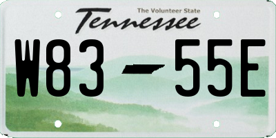 TN license plate W8355E