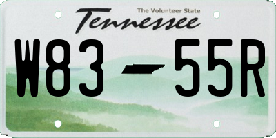 TN license plate W8355R