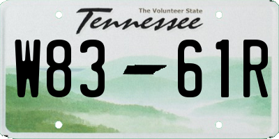 TN license plate W8361R