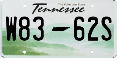TN license plate W8362S