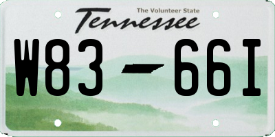 TN license plate W8366I
