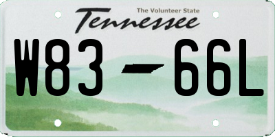TN license plate W8366L