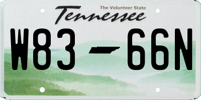 TN license plate W8366N