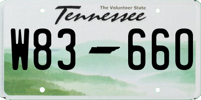 TN license plate W8366O