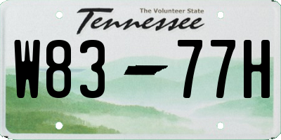 TN license plate W8377H