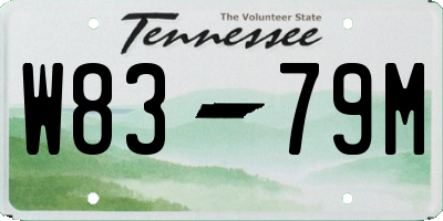 TN license plate W8379M