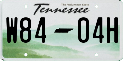 TN license plate W8404H