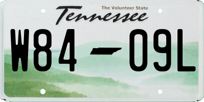 TN license plate W8409L