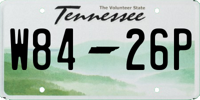TN license plate W8426P