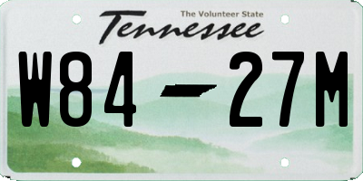 TN license plate W8427M
