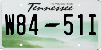 TN license plate W8451I