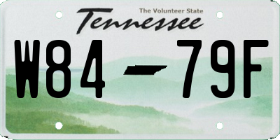 TN license plate W8479F