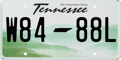 TN license plate W8488L