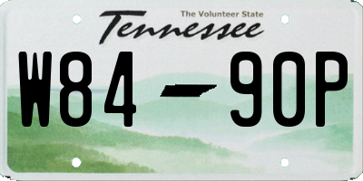 TN license plate W8490P