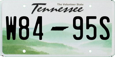 TN license plate W8495S