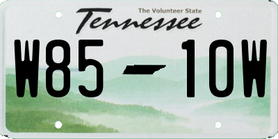TN license plate W8510W