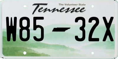 TN license plate W8532X