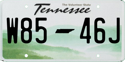 TN license plate W8546J