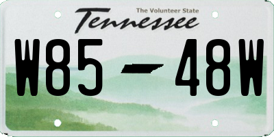 TN license plate W8548W