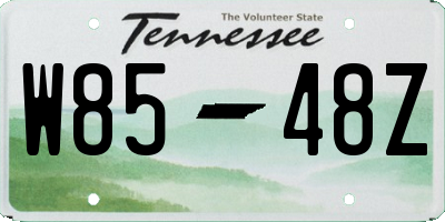 TN license plate W8548Z
