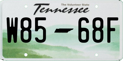 TN license plate W8568F